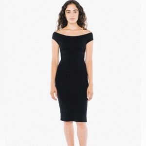 American Apparel Off-Shoulder Crossback Dress